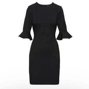 Banana Republic Black Dress with Flutter Sleeve